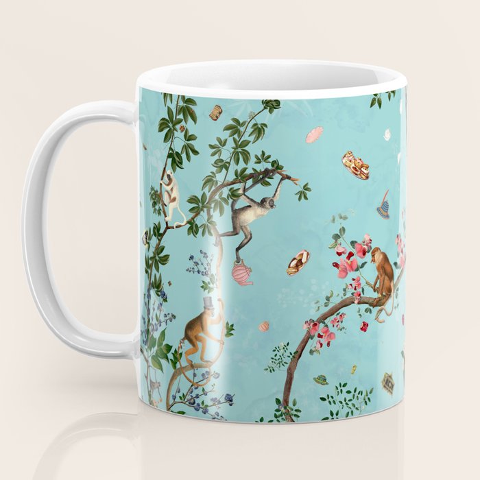 Monkey World Aqua Coffee Mug Gallery Image 3