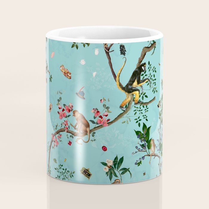 Monkey World Aqua Coffee Mug Gallery Image 4