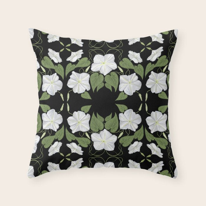 Moonflowers Throw Pillow Gallery Image 6