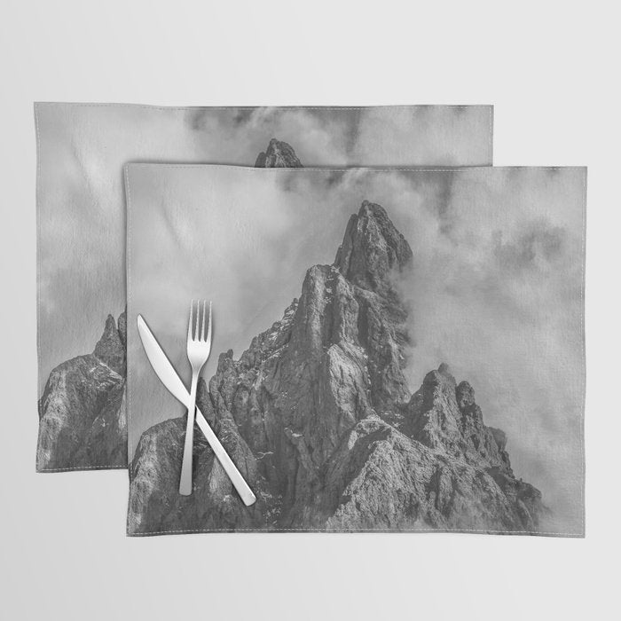 Dolomites Black and White Placemat Gallery Image 1