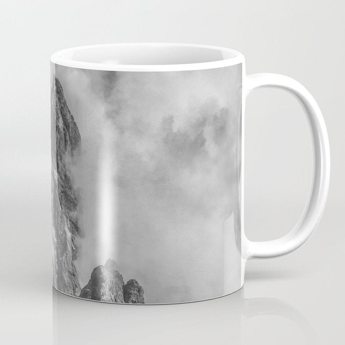 Dolomites Black and White Coffee Mug Gallery Image 1