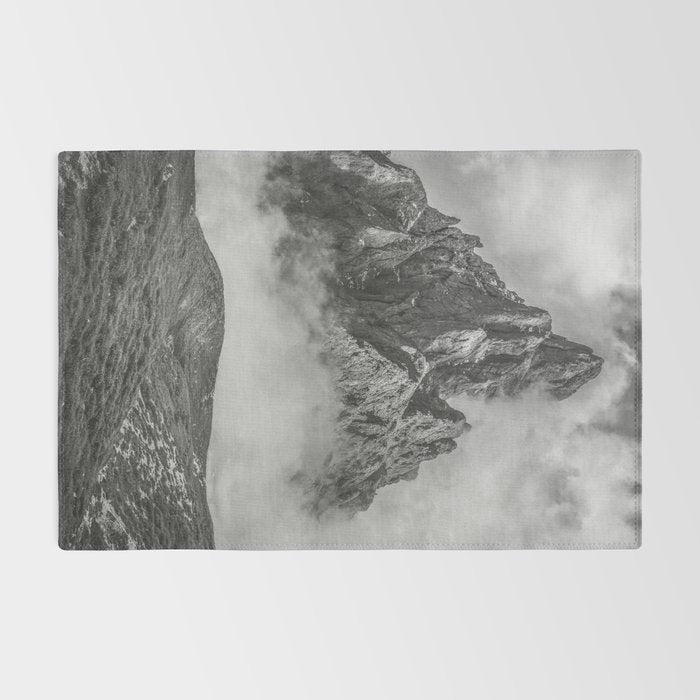 Dolomites Black and White Rug Gallery Image 2