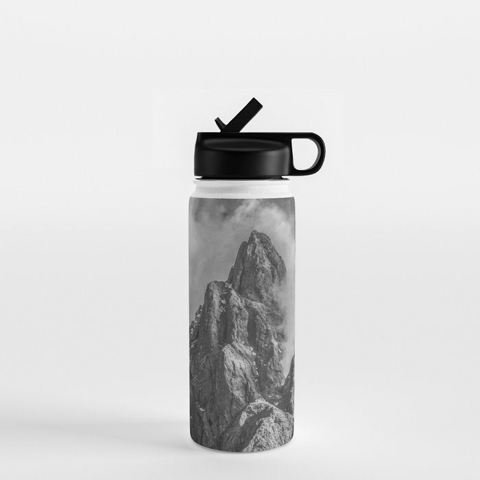 Dolomites Black and White Water Bottle Gallery Image 1