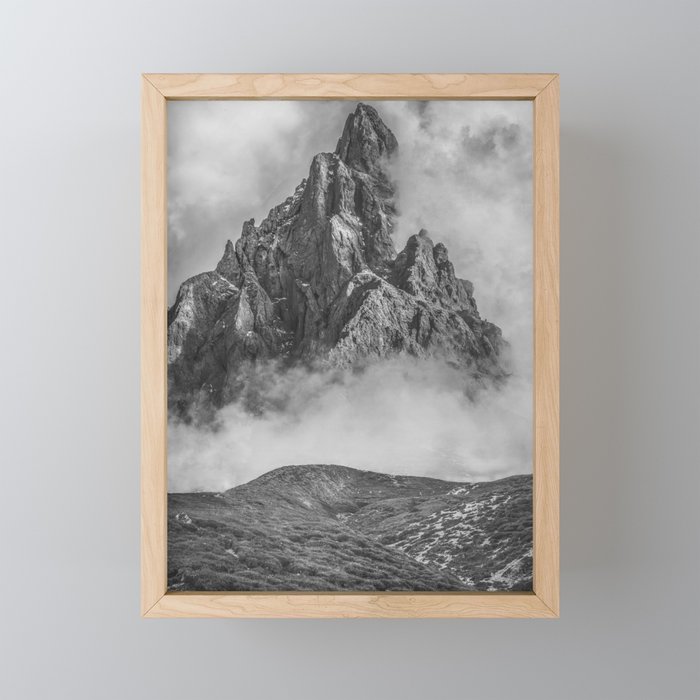 Dolomites Black and White Mini Art Print Gallery Image 1