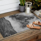Dolomites Black and White Outdoor Rug Gallery Image 2