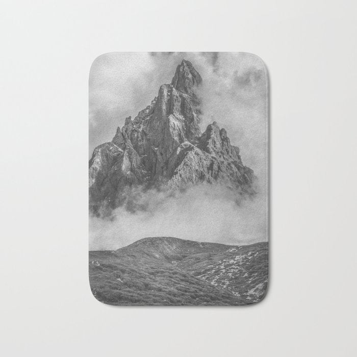 Dolomites Black and White Bath Mat Gallery Image 1