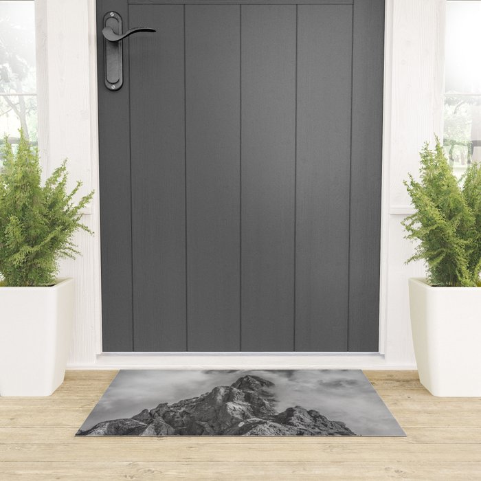 Dolomites Black and White Welcome Mat Gallery Image 3
