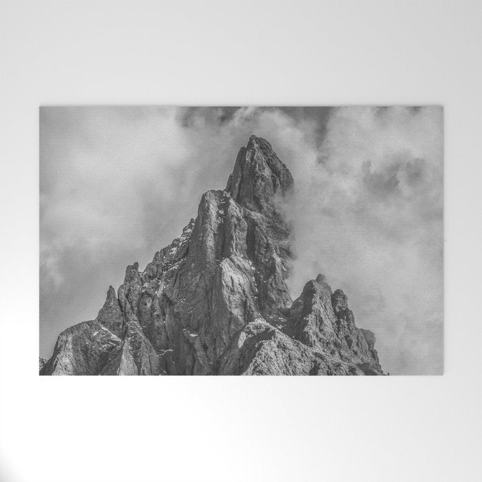 Dolomites Black and White Welcome Mat Gallery Image 1