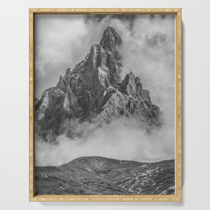 Dolomites Black and White Serving Tray Gallery Image 1