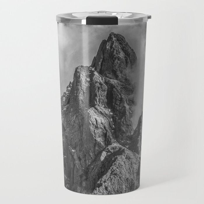 Dolomites Black and White Travel Mug Gallery Image 1
