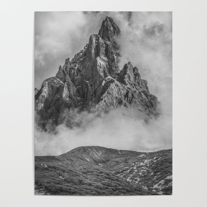 Dolomites Black and White Poster Gallery Image 4
