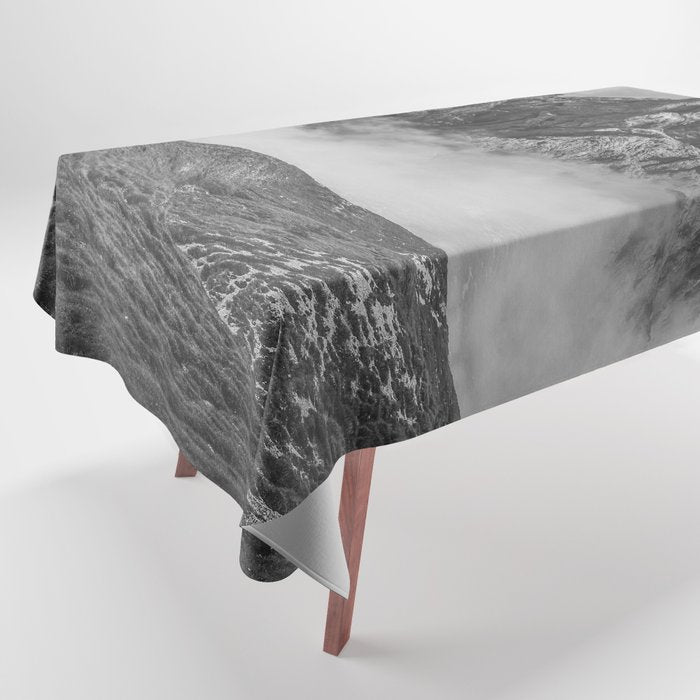 Dolomites Black and White Tablecloth Gallery Image 1