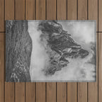 Dolomites Black and White Outdoor Rug Gallery Image 1