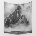 Dolomites Black and White Wall Tapestry Gallery Image 4