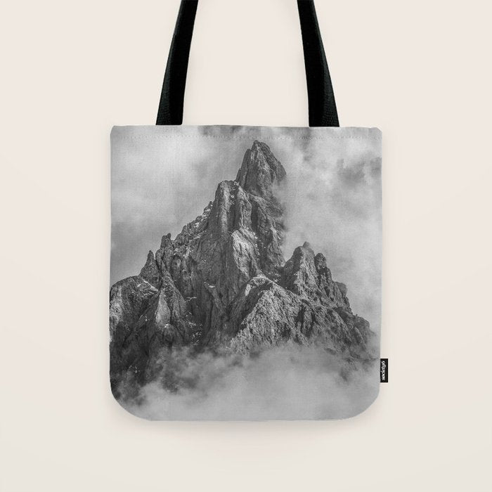 Dolomites Black and White Tote Bag Gallery Image 1