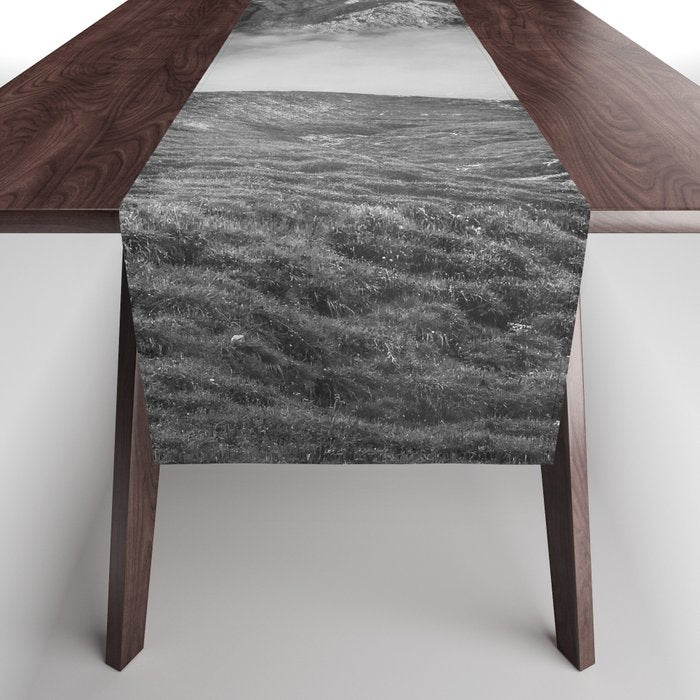 Dolomites Black and White Table Runner Gallery Image 1