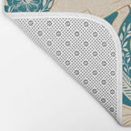 Celestial Unicorns In Turquoise and Gold Bath Mat Gallery Image 2