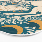 Celestial Unicorns In Turquoise and Gold Bath Mat Gallery Image 3