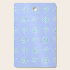 Coastal Coral Block Print in Blue and Aqua Cutting Board Gallery Image 1