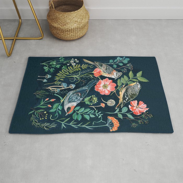 Birds Garden Rug Gallery Image 1