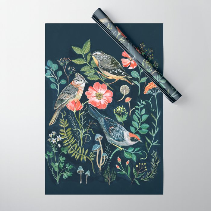 Birds Garden Wrapping Paper Gallery Image 1