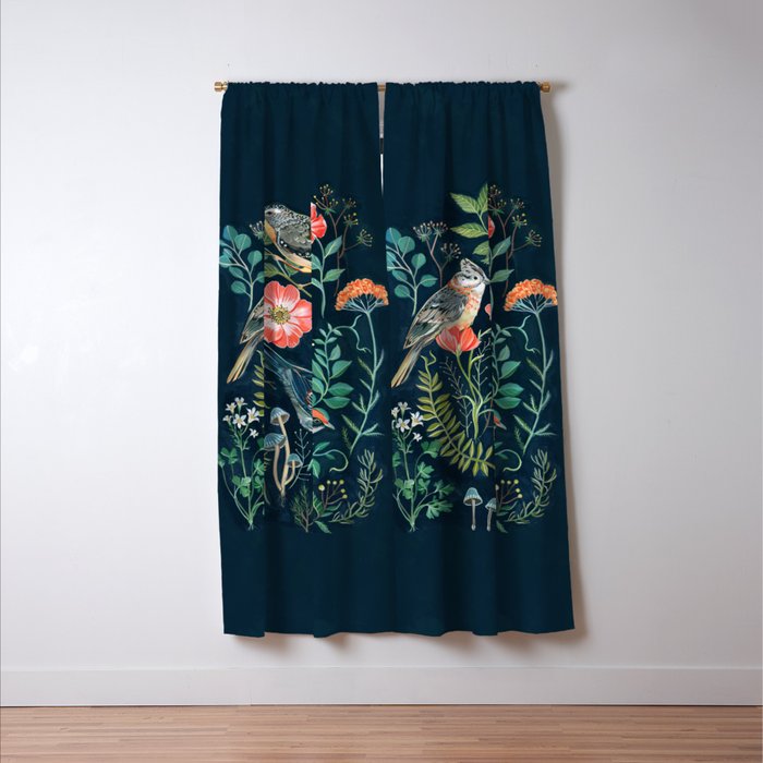 Birds Garden Window Curtain Gallery Image 3