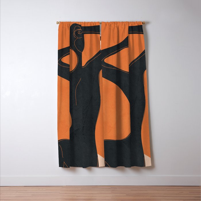 Abstract Nude I Window Curtain Gallery Image 3