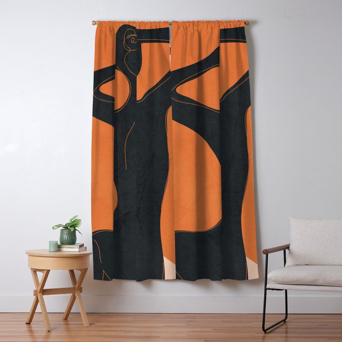 Abstract Nude I Window Curtain Gallery Image 5