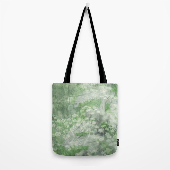 botanical abstract 101 - green double exposure floral Tote Bag Gallery Image 2