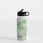 botanical abstract 101 - green double exposure floral Water Bottle Gallery Image 1