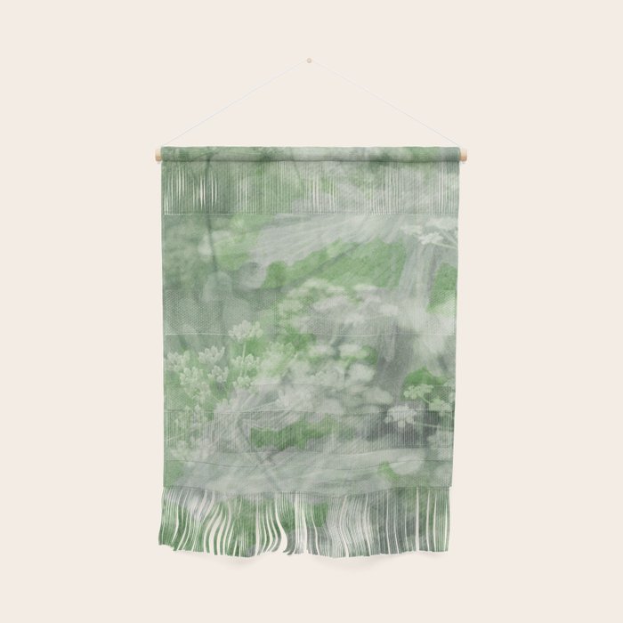 botanical abstract 101 - green double exposure floral Wall Hanging Gallery Image 1