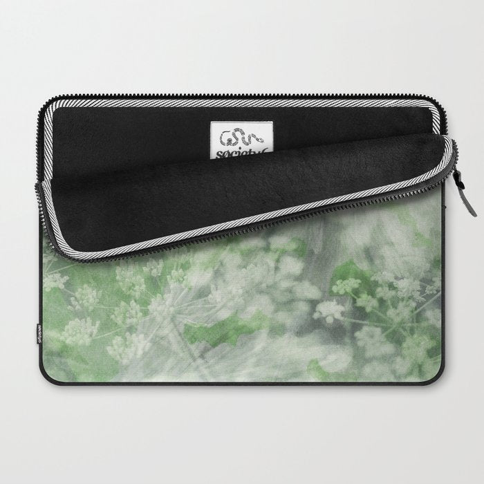 botanical abstract 101 - green double exposure floral Laptop Sleeve Gallery Image 2