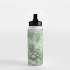 botanical abstract 101 - green double exposure floral Water Bottle Gallery Image 2