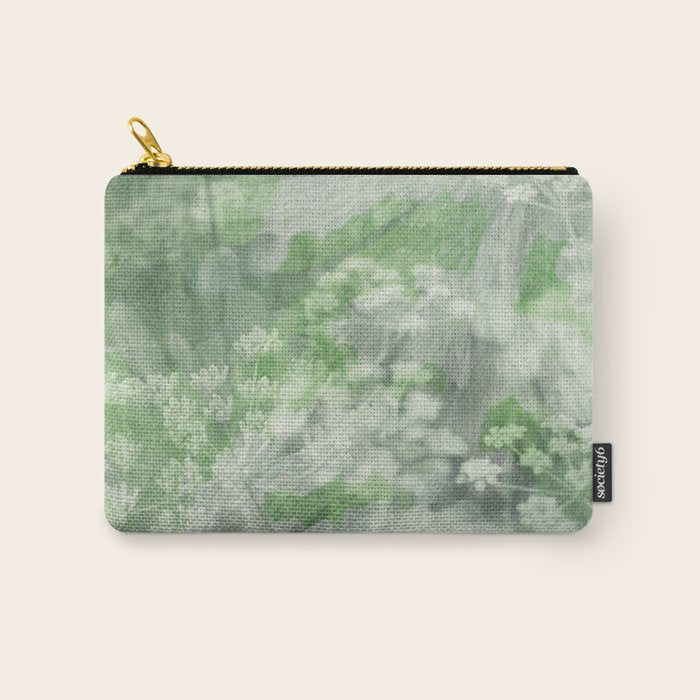 botanical abstract 101 - green double exposure floral Carry All Pouch Gallery Image 1