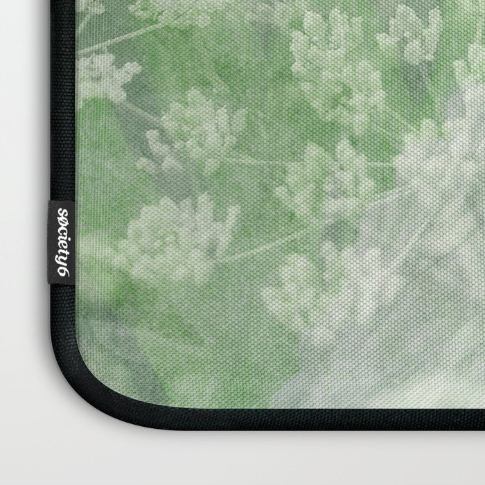 botanical abstract 101 - green double exposure floral Laptop Sleeve Gallery Image 3