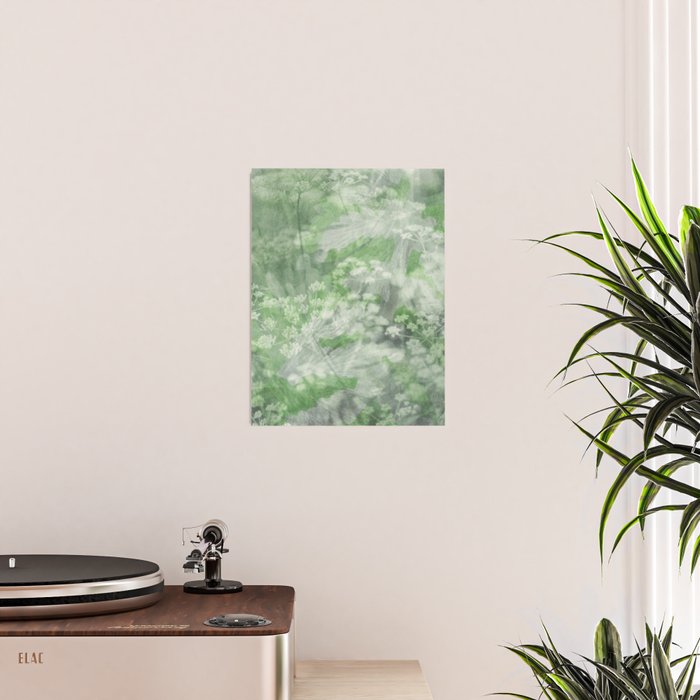 botanical abstract 101 - green double exposure floral Poster Gallery Image 2