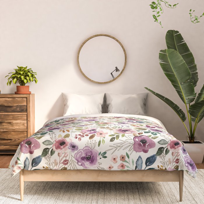 Autumn Amethyst Floral Comforter Gallery Image 3