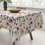 Autumn Amethyst Floral Tablecloth Gallery Image 3