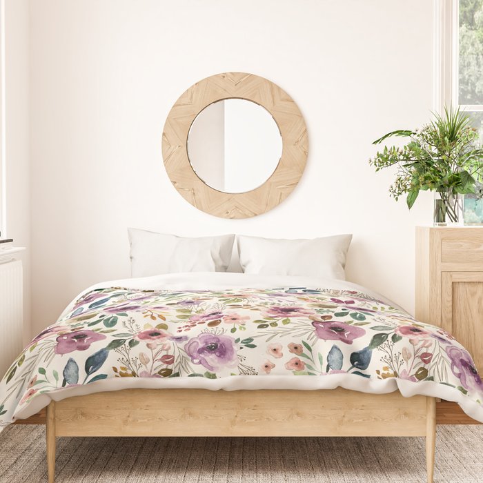 Autumn Amethyst Floral Duvet Cover Gallery Image 3