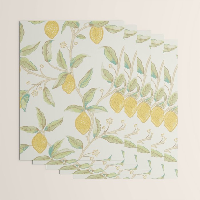 William Morris Lemon Tree Bayleaf Wrapping Paper Gallery Image 3