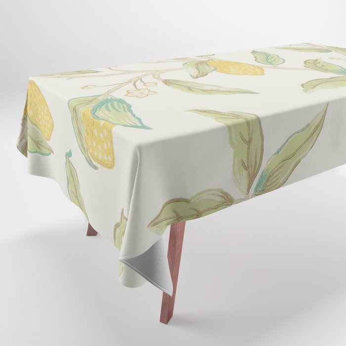 William Morris Lemon Tree Bayleaf Tablecloth Gallery Image 1