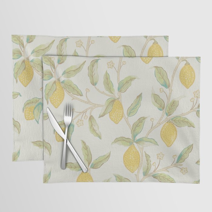 William Morris Lemon Tree Bayleaf Placemat Gallery Image 1