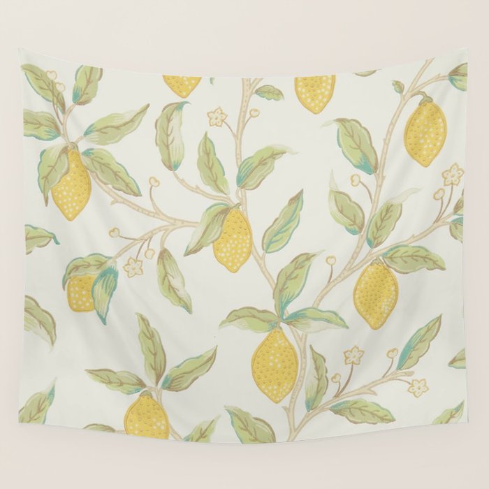 William Morris Lemon Tree Bayleaf Wall Tapestry Gallery Image 4