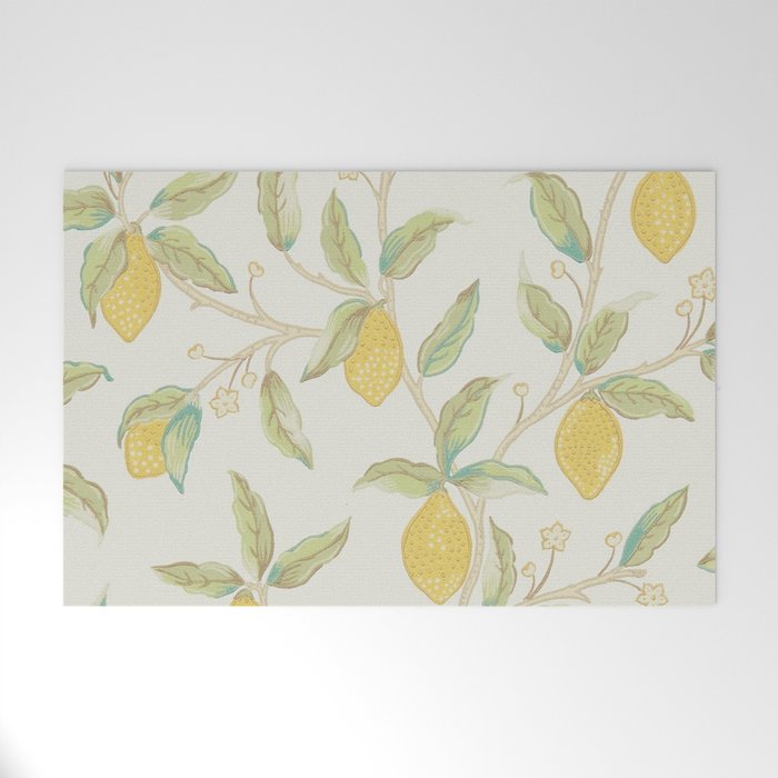 William Morris Lemon Tree Bayleaf Welcome Mat Gallery Image 1