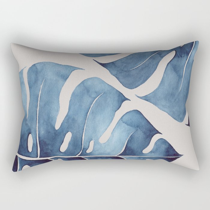 Blue Botanicals No. 2 Rectangular Pillow Gallery Image 1