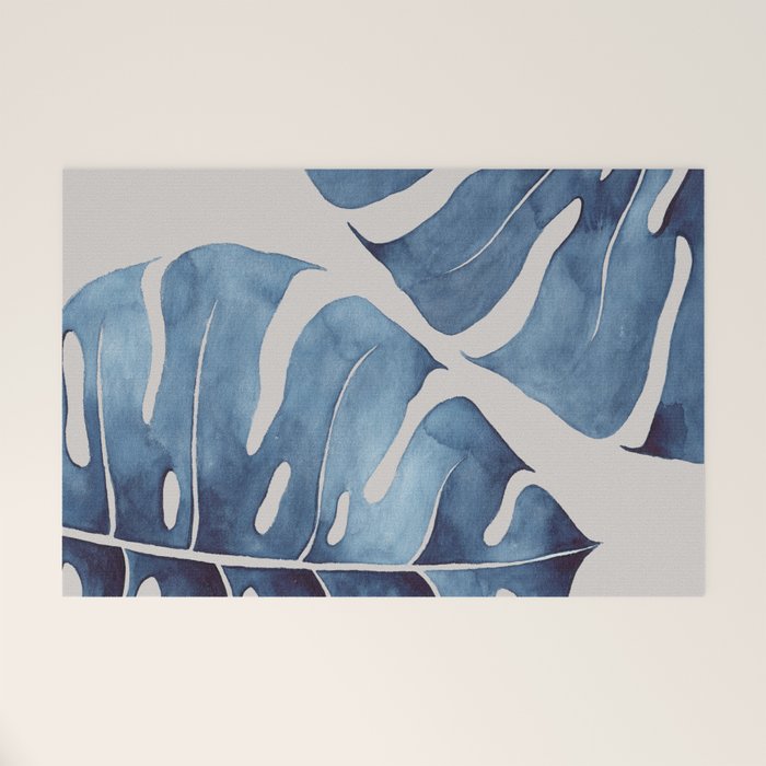 Blue Botanicals No. 2 Welcome Mat Gallery Image 1