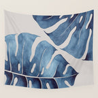 Blue Botanicals No. 2 Wall Tapestry Gallery Image 4