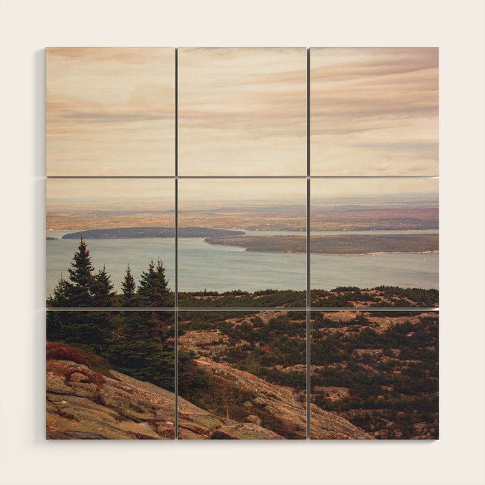 Wild and Free x Sunset over Acadia Wood Wall Art Gallery Image 1