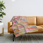 Irregular Lines / Summer Palette Throw Blanket Gallery Image 1