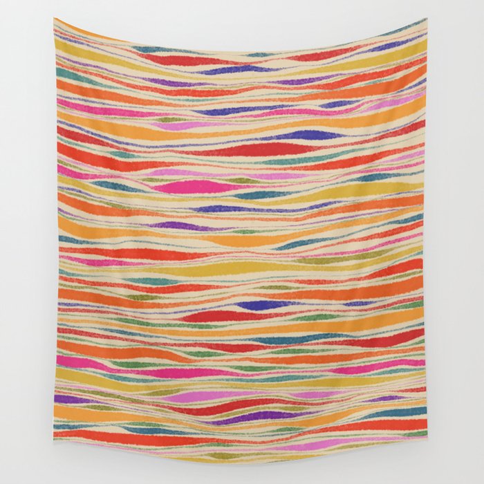 Irregular Lines / Summer Palette Wall Tapestry Gallery Image 1